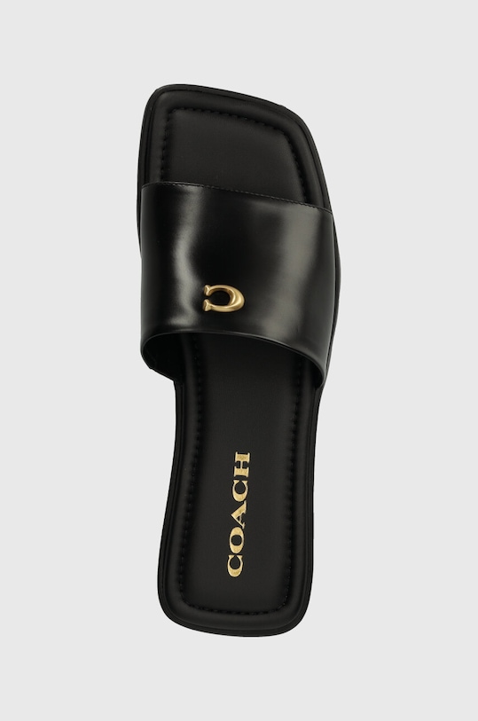 Кожаные шлепанцы Coach FLORENCE чёрный CP899.BLK