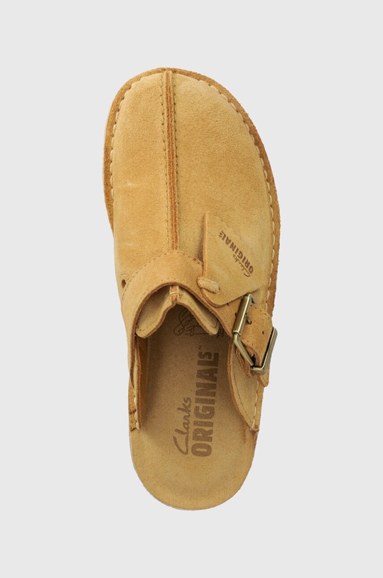 Semišové pantofle Clarks Originals Trek Wedge Mule hnědá 26175870