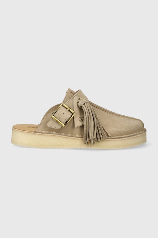 Clarks Originals klapki zamszowe Trek Mule 26176569 beżowy SS24