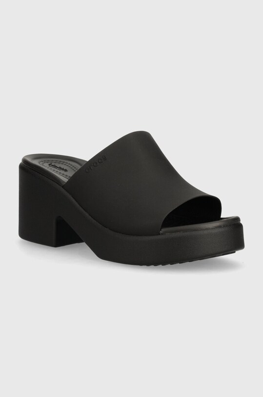 Παντόφλες Crocs Brooklyn Slide Heel 5-8 cm μαύρο 209408.060