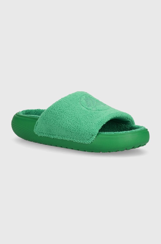 Crocs klapki Classic Towel Slide tekstylny zielony 209962.3WH