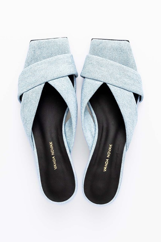 Vanda Novak klapki Maya niebieski Maya.Ligh.jeans