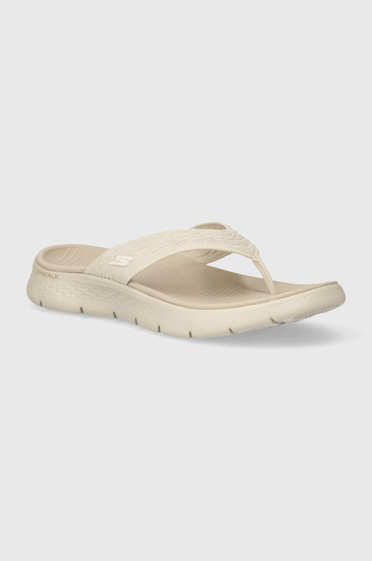 Skechers infradito GO WALK FLEX tessile beige 141404