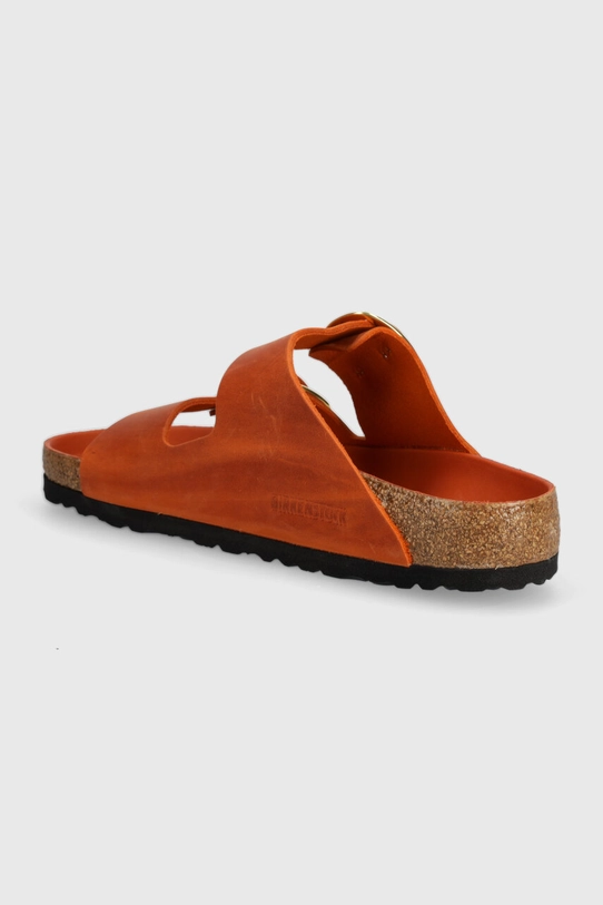 Obuwie Birkenstock klapki nubukowe Arizona Big Buckle 1026609 pomarańczowy