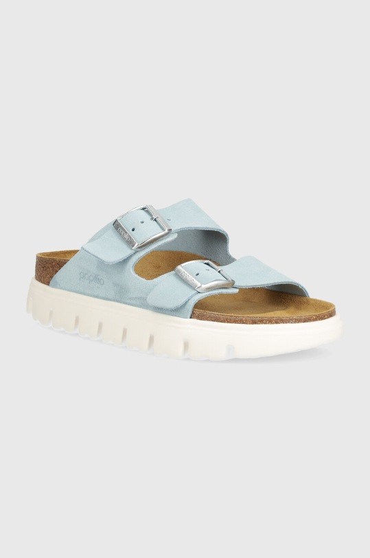 Birkenstock klapki zamszowe BIRKENSTOCK X PAPILLIO Arizona Chunky pozostałe niebieski 1026883
