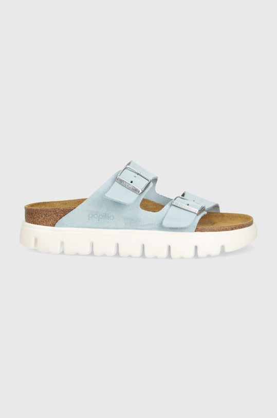 Birkenstock klapki zamszowe BIRKENSTOCK X PAPILLIO Arizona Chunky 1026883 niebieski SS24