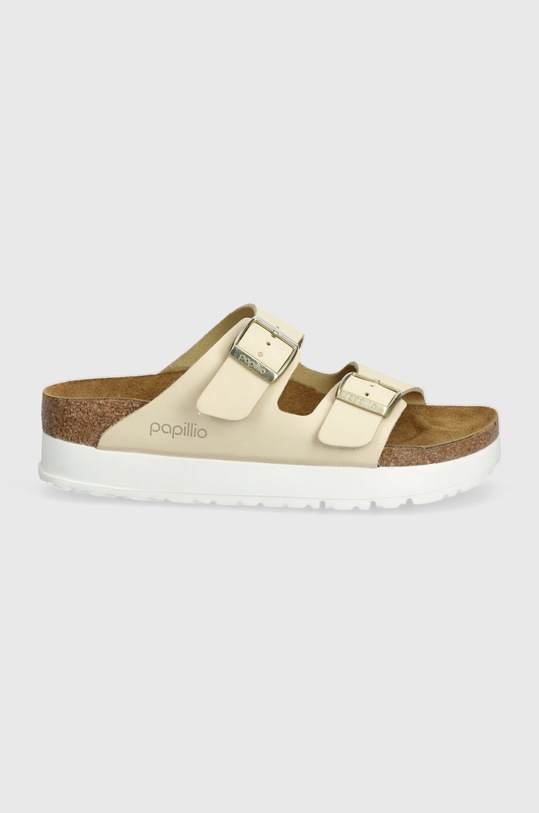 Birkenstock klapki nubukowe BIRKENSTOCK X PAPILLIO Arizona Platform Flex 1026924 beżowy SS24