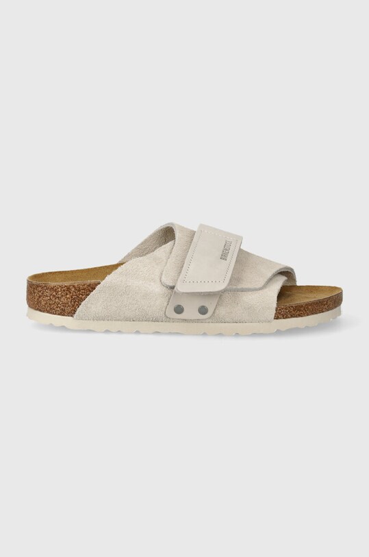 Birkenstock suede sliders Kyoto 1024526 beige SS24