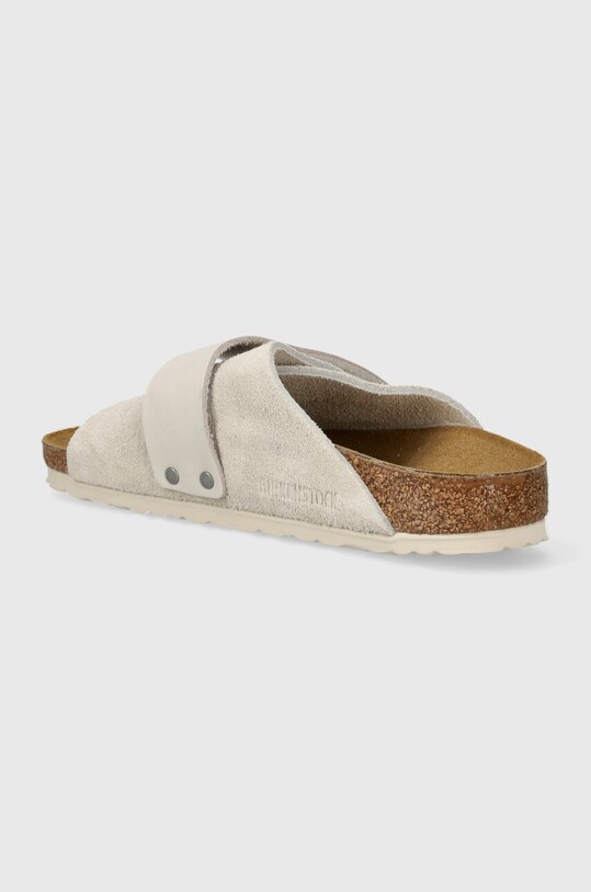 Scarpe Birkenstock ciabatte slide in camoscio Kyoto 1024526 beige