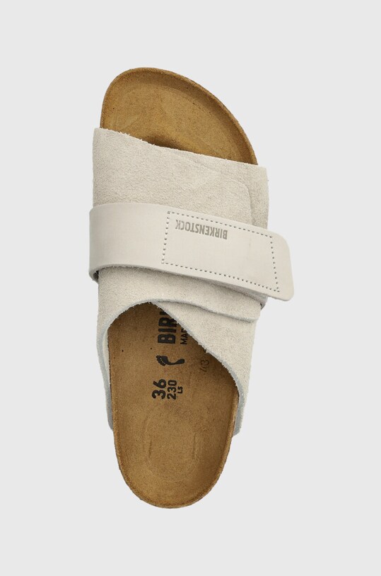 Birkenstock ciabatte slide in camoscio Kyoto beige 1024526