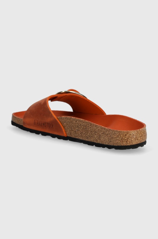 Obuwie Birkenstock klapki nubukowe Madrid Big Buckle 1026632 pomarańczowy