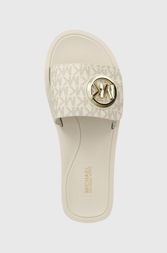 Шльопанці MICHAEL Michael Kors MK Charm Slide бежевий 40R4MKFA1B.150
