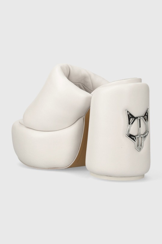 Obuwie Naked Wolfe klapki skórzane Wow Wow.White biały