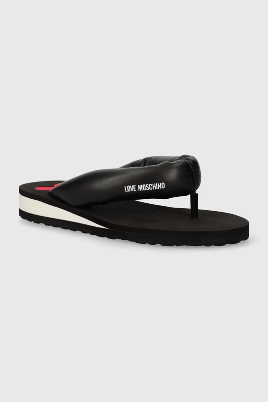 Love Moschino slapi imitatie de piele negru JA28213G0IJM0000