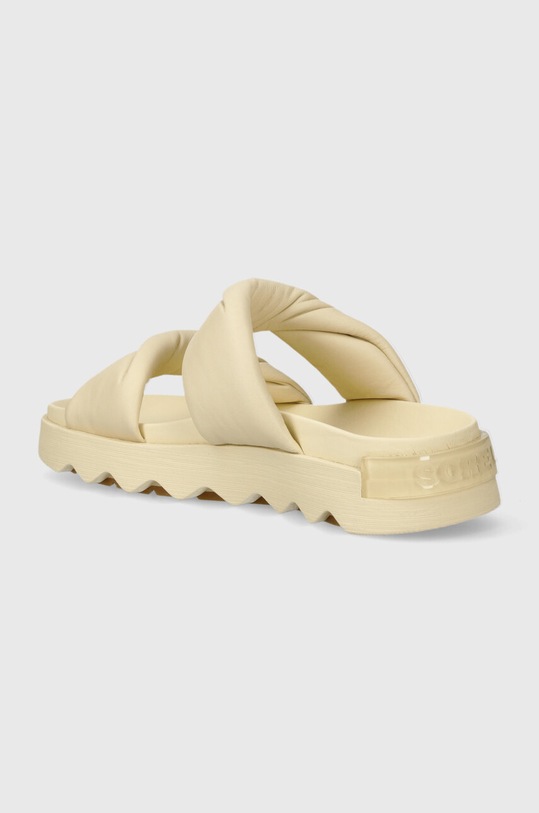 Obuwie Sorel klapki skórzane VIIBE TWIST SLIDE 2039961292 beżowy