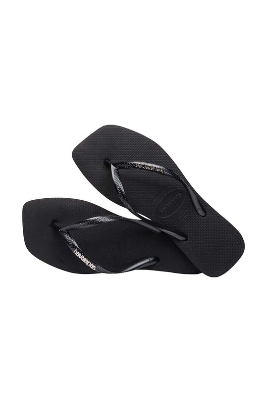 Încălțăminte Havaianas slapi SQUARE LOGO METALLIC 4148257.2976 negru
