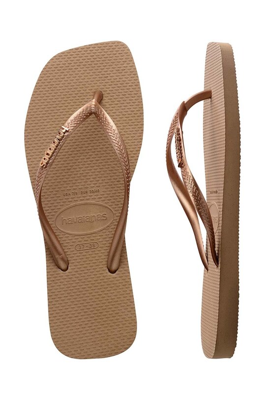 Σαγιονάρες Havaianas SQUARE LOGO METALLIC 4148257.5282 χρυσαφί