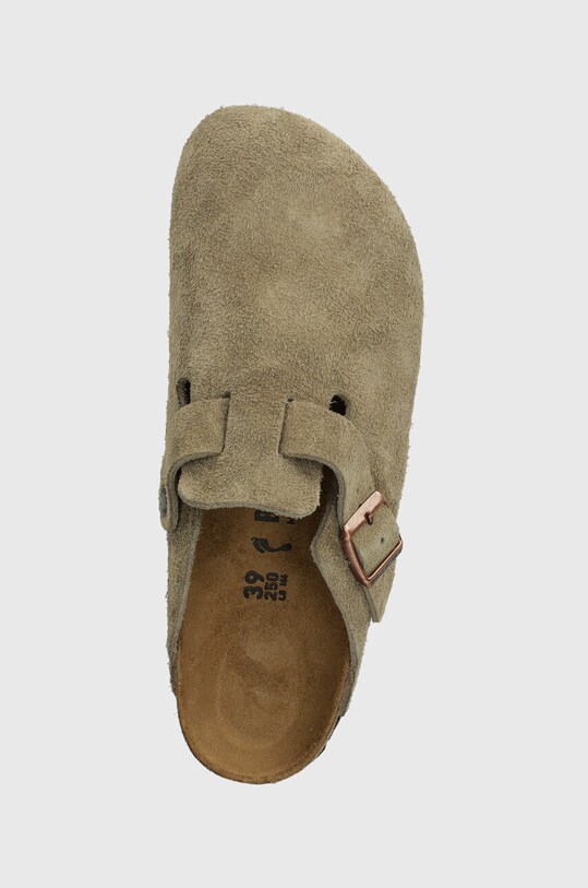 Замшеві шльопанці Birkenstock Boston бежевий 60463