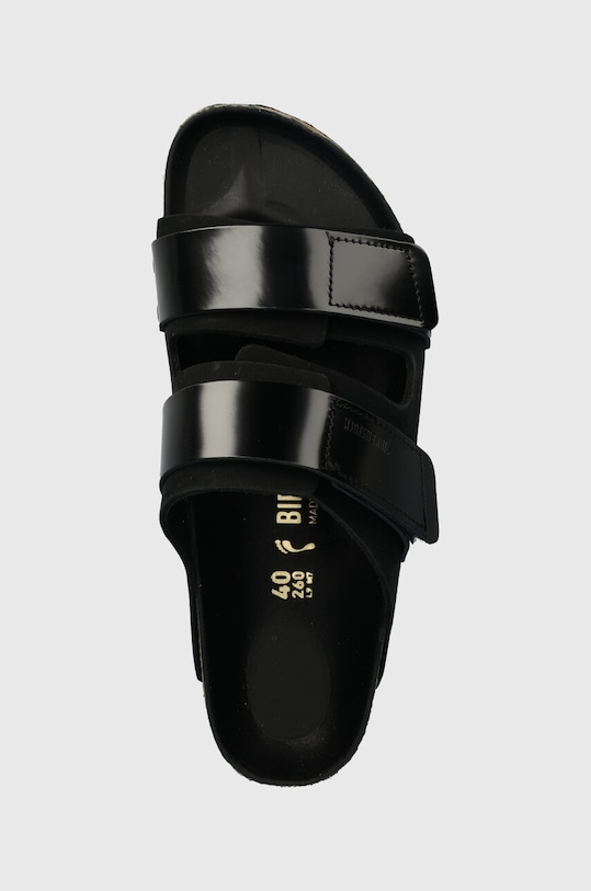 Birkenstock slapi de piele Uji negru 1026570