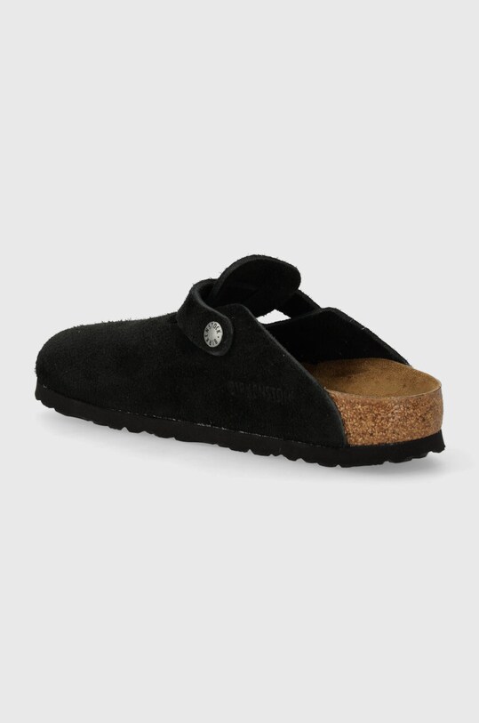 Scarpe Birkenstock ciabatte slide in camoscio Boston 1027067 nero