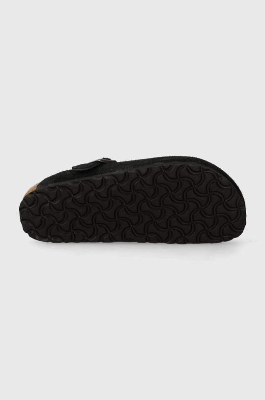 Birkenstock ciabatte slide in camoscio Boston 1027067 nero