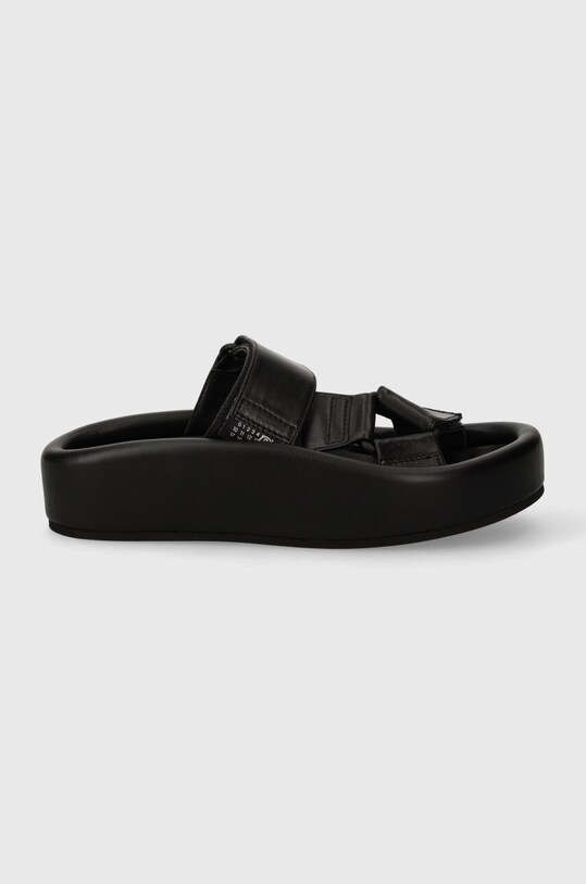 MM6 Maison Margiela slapi de piele S59WP0206 negru SS24