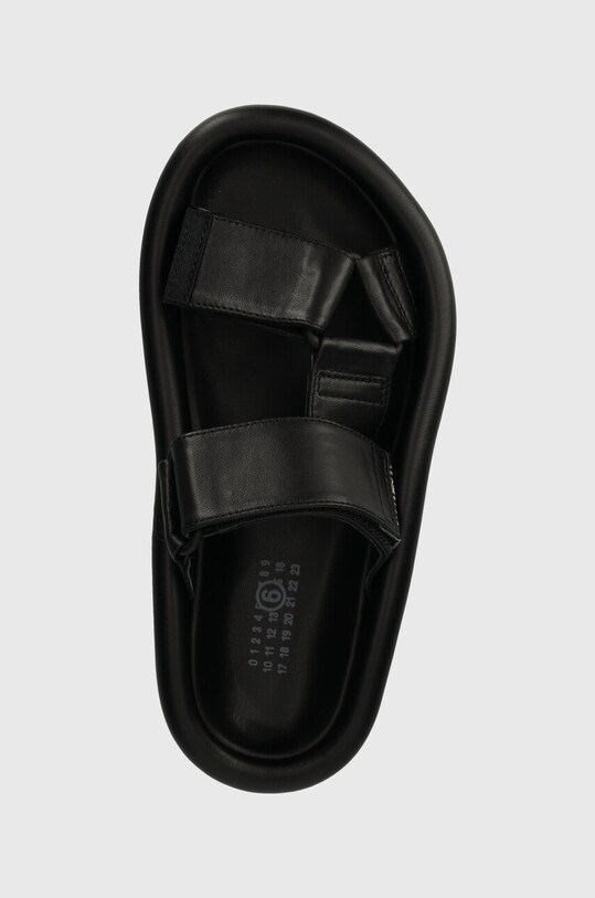 MM6 Maison Margiela slapi de piele negru S59WP0206