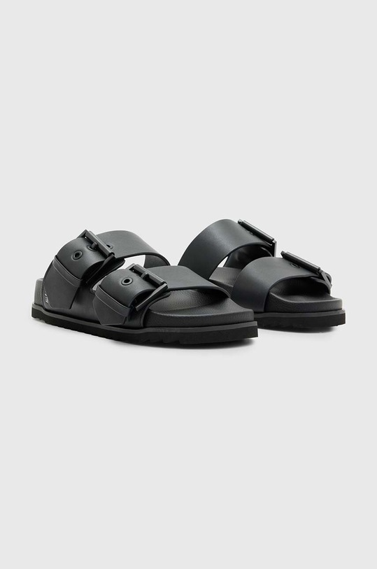 Kožené šľapky AllSaints Sian WF520Y čierna SS24