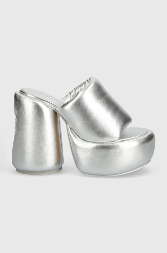 Naked Wolfe slapi de piele Wow Silver Wow.Silver argintiu SS24