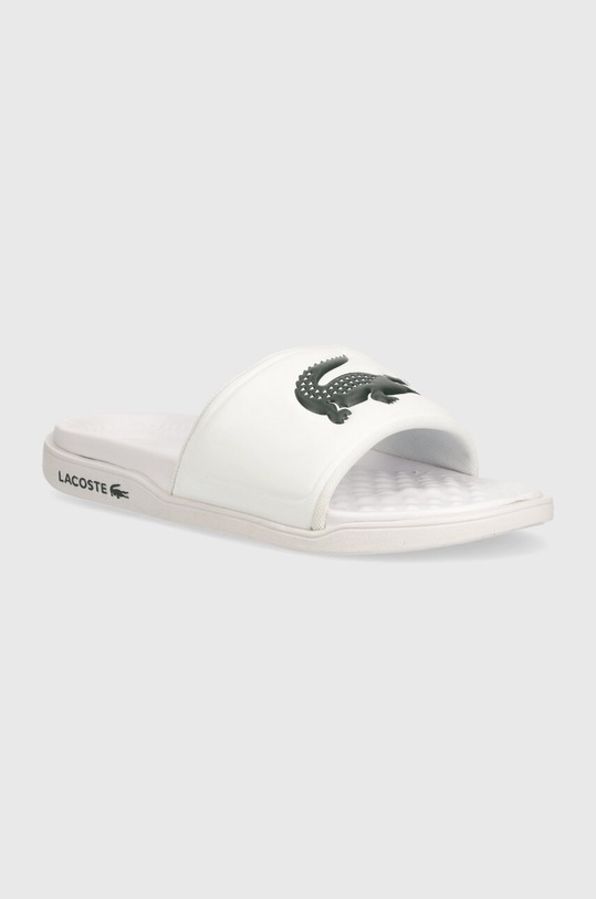 Lacoste klapki Croco Dualiste imitacja skóry licowej biały 43CFA1001