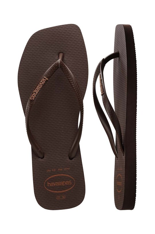 Havaianas japonki SQUARE LOGO POP UP 4148959.0727 brązowy