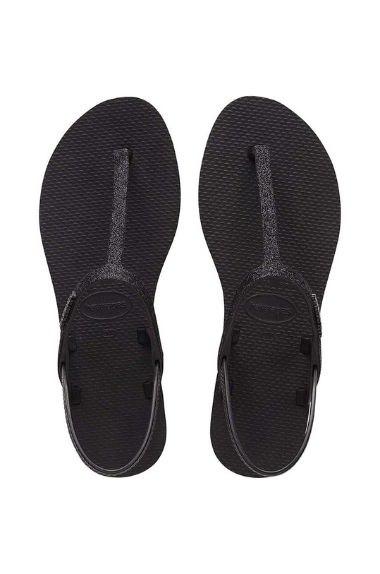 Σανδάλια Havaianas YOU PARATY GLITTER φλατ μαύρο 4148951.0090