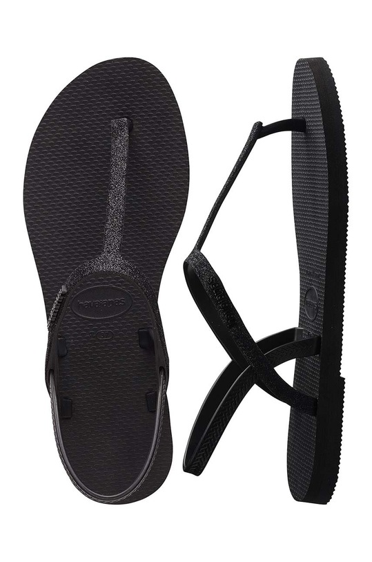 Σανδάλια Havaianas YOU PARATY GLITTER 4148951.0090 μαύρο