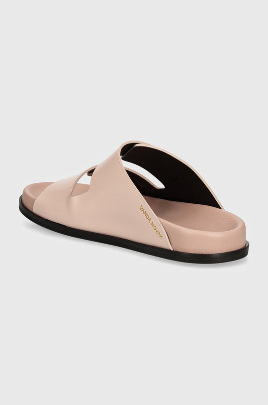 Obuwie Vanda Novak klapki skórzane Sandy Sandy.Cristal.Pink różowy