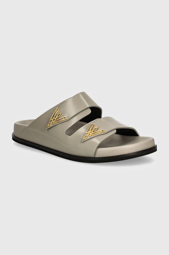 Vanda Novak slapi de piele Sandy.Cristal.Gray gri SS24