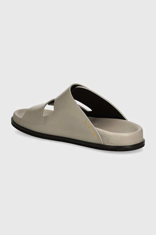 Încălțăminte Vanda Novak slapi de piele Sandy.Cristal.Gray gri