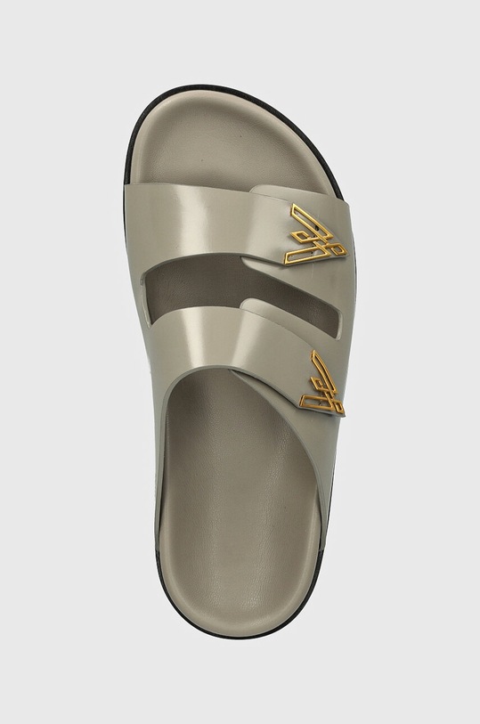 Кожаные шлепанцы Vanda Novak серый Sandy.Cristal.Gray