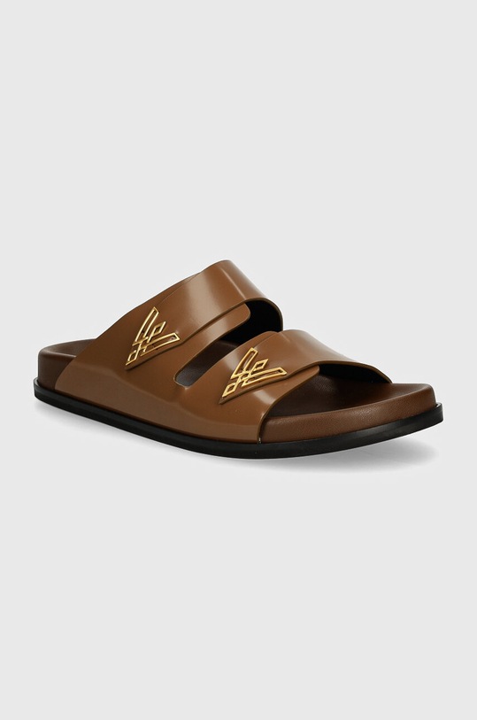 Vanda Novak klapki skórzane Sandy pozostałe brązowy Sandy.Cristal.Chocolate
