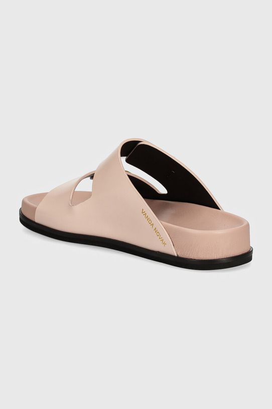 Obuwie Vanda Novak klapki skórzane dziecięce Sandy Kids Sandy.Kids.Cristal.Pink różowy