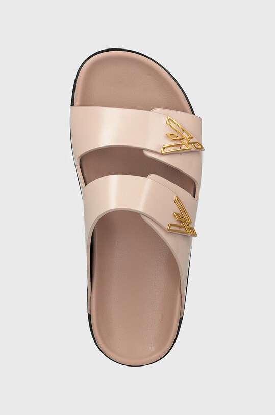 Vanda Novak papuci din piele pentru copii roz Sandy.Kids.Cristal.Pink