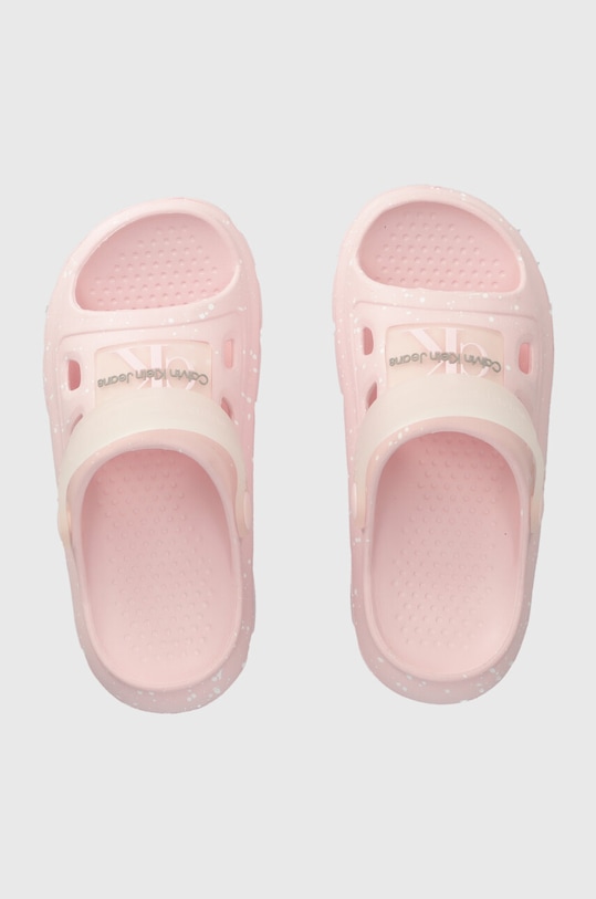 Calvin Klein Jeans klapki dziecięce różowy V1A2.80840.30.35