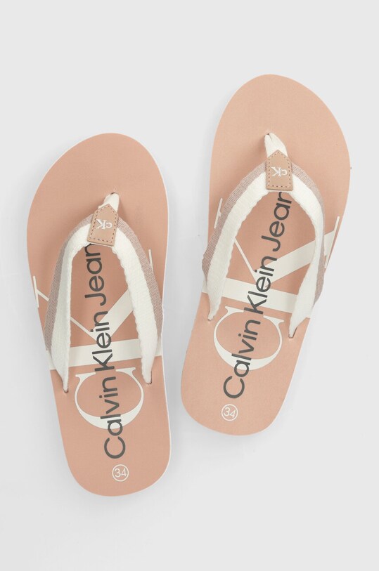 Calvin Klein Jeans slapi copii roz V3A8.80843.30.34