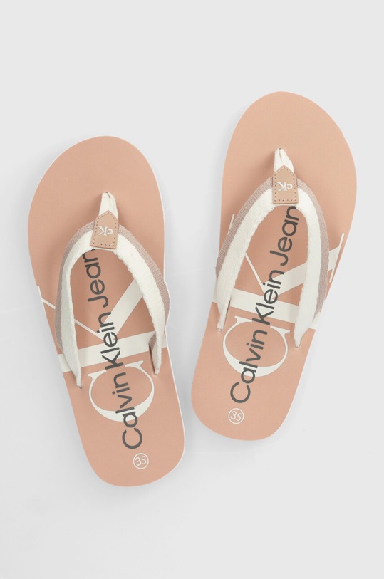 Calvin Klein Jeans slapi copii roz V3A8.80843.35.39