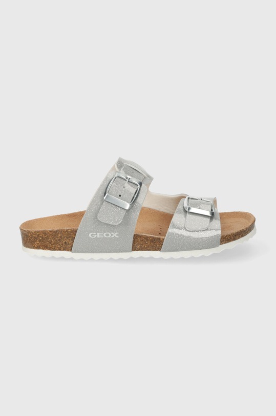 Dětské pantofle Geox ADRIEL stříbrná J358ME.000KC.28.35