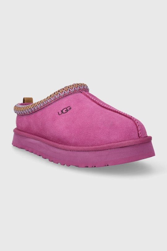 UGG kapcie zamszowe dziecięce K TAZZ 1143776K.G fioletowy SS24