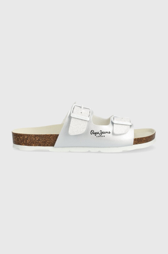 Pantofle Pepe Jeans OBAN BAY G stříbrná PGS80004
