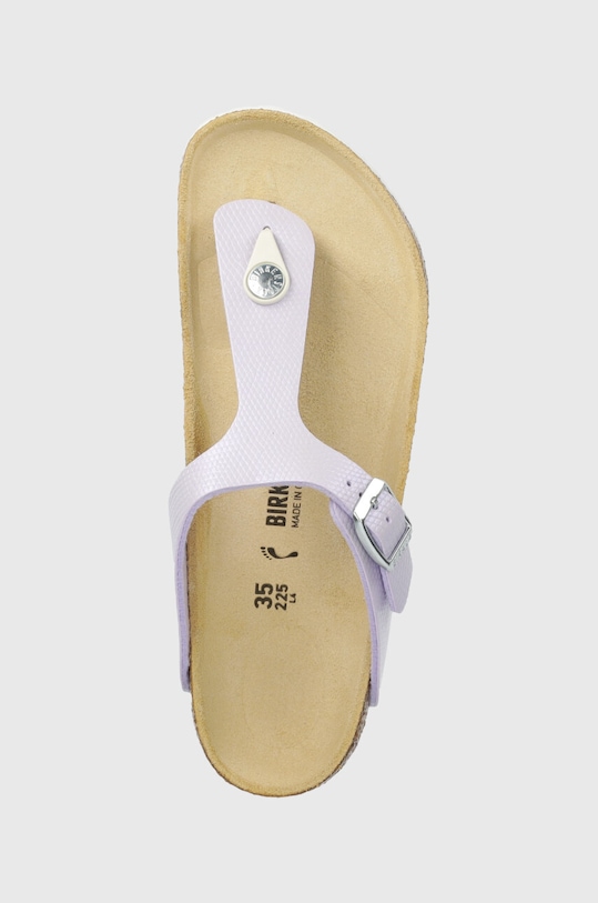Дитячі в'єтнамки Birkenstock Gizeh K BF Shiny Lizard фіолетовий 1026885.24.35