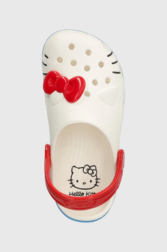 Detské šľapky Crocs HELLO KITTY IAM CLASSIC KIDS CLOG biela 209454.CROCS.HELLO.KITT