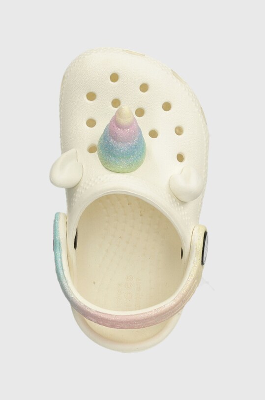 Дитячі шльопанці Crocs CLASSIC IAM RAINBOW UNICORN CLOG бежевий 209701.CROCS.CLASSIC.IA