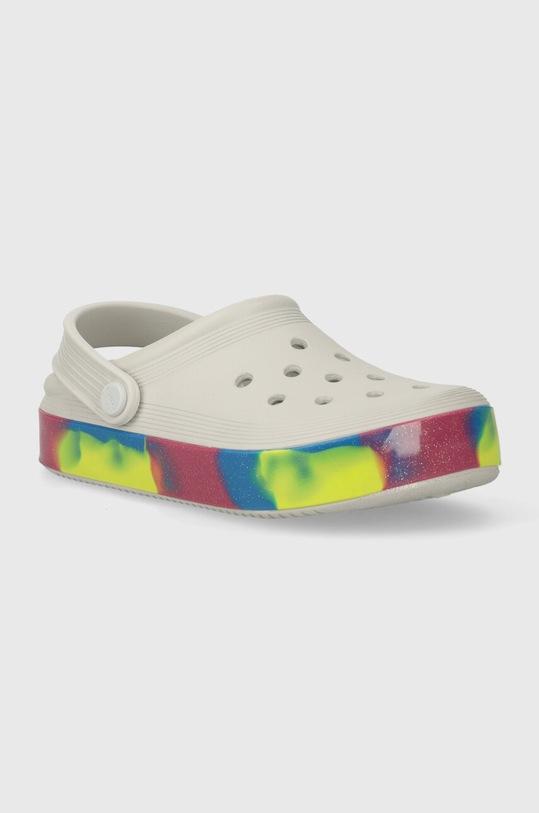 Παιδικές παντόφλες Crocs OFF COURT GLITTER BAND CLOG γκρί 209714.CROCS.OFF.COURT.